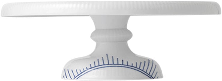 Blå Mega Riflet 29,5 cm Fad på fod