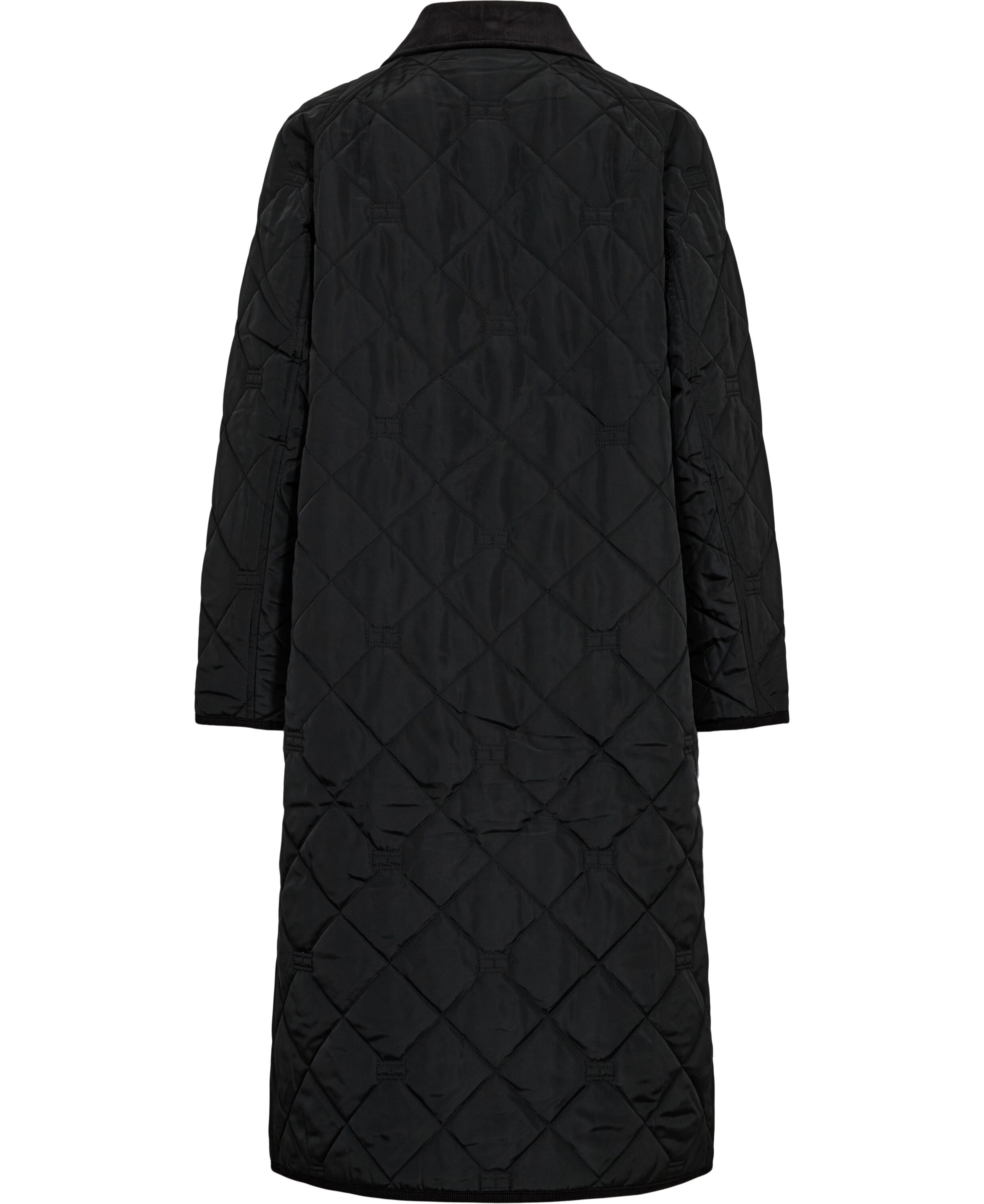 Flag Quilted Padded Oversized Longline Coat