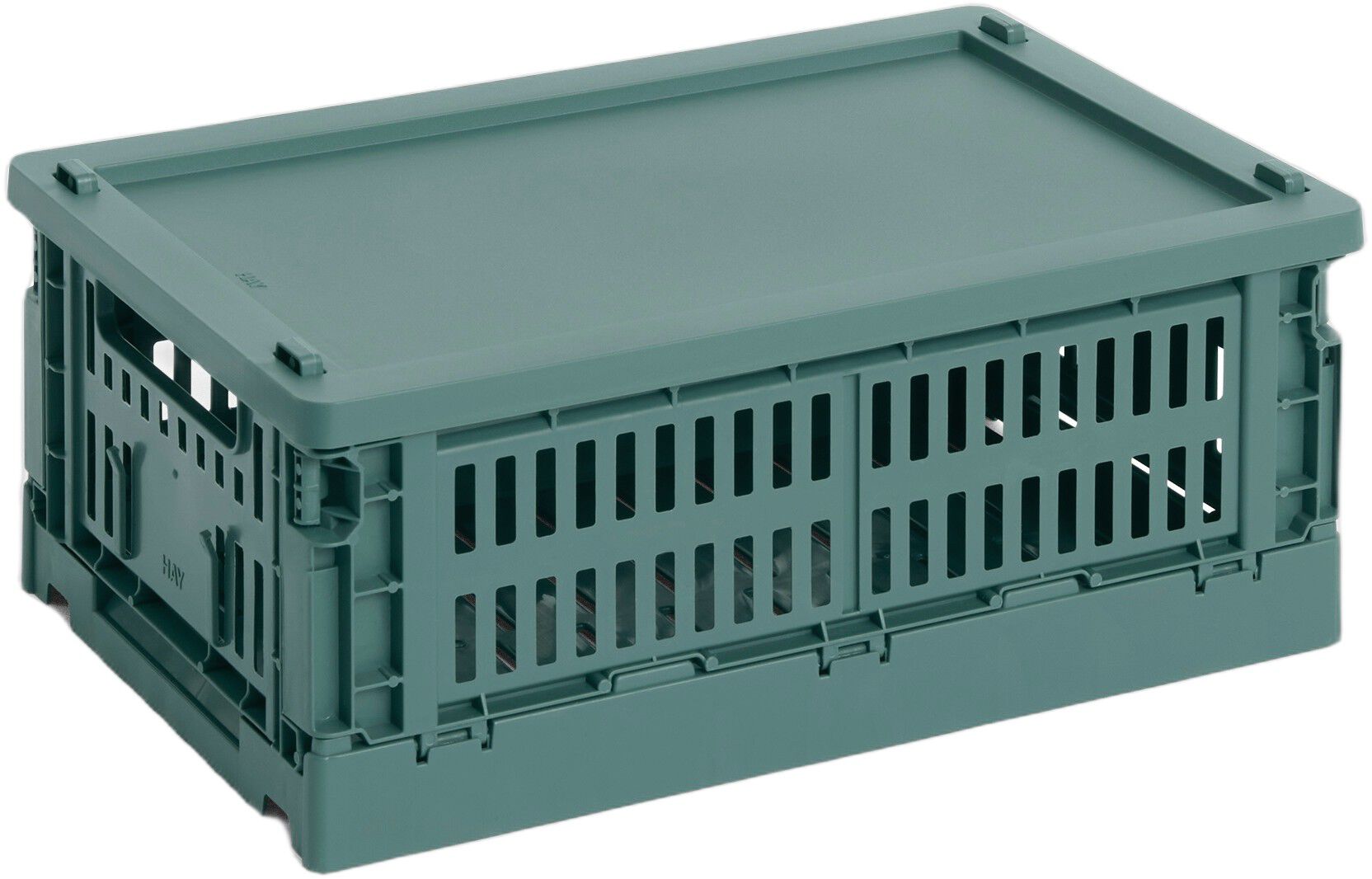 HAY Colour Crate Lid Plastic-Small-Dark green