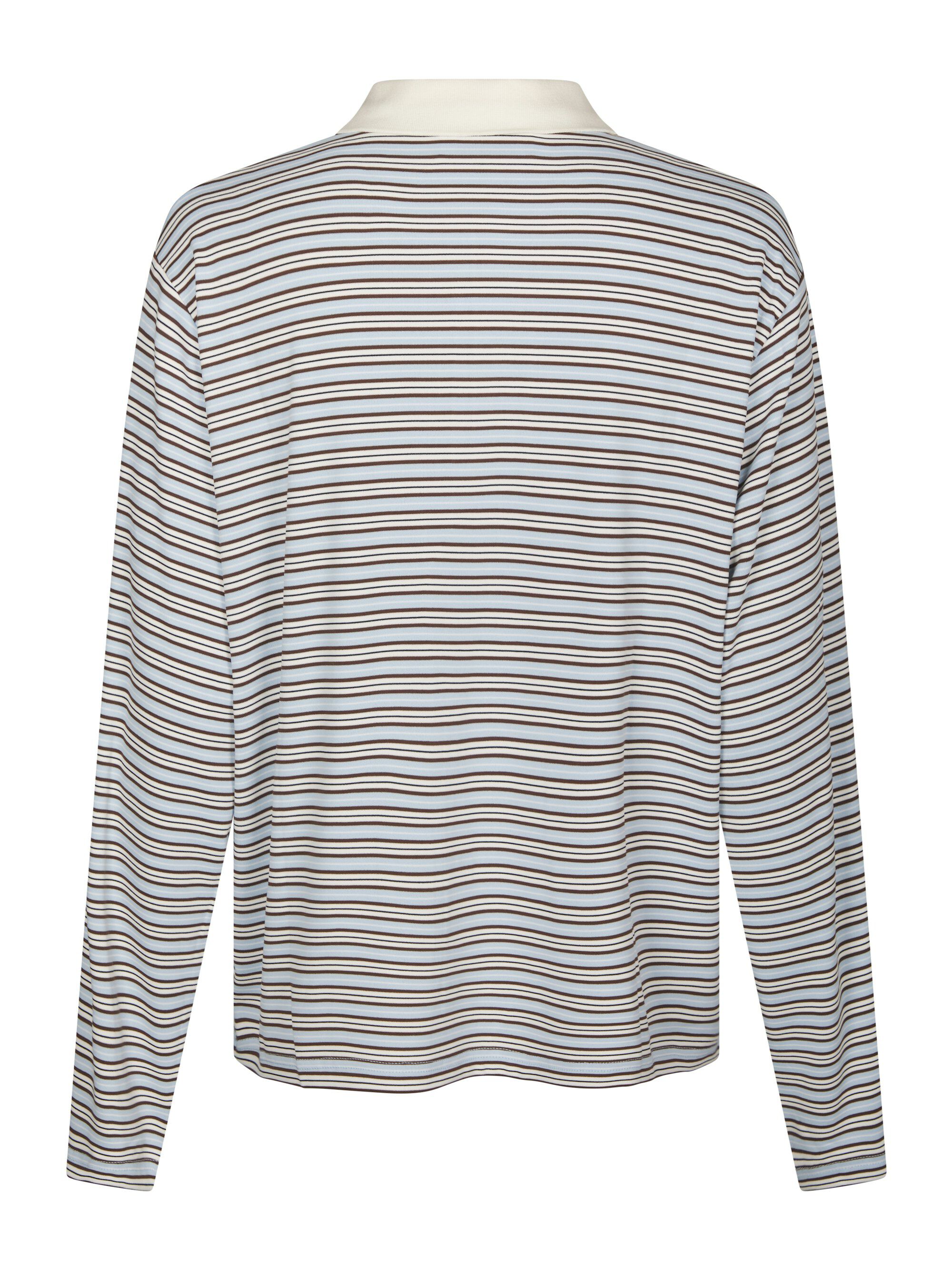 Lirenne Striped Polo Blouse