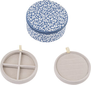 Jewelry box round mw Liberty Feather Blue