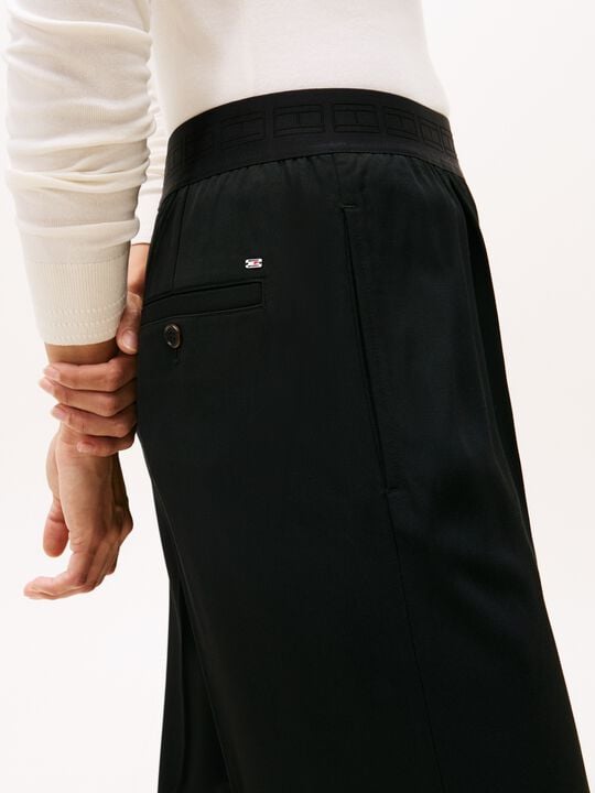 VIS TWILL PULL ON WIDE LEG PANT