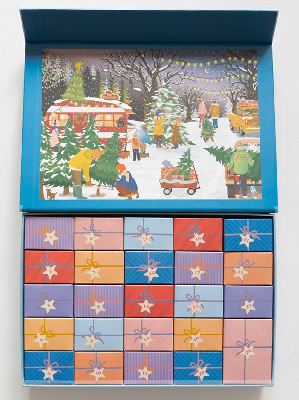 Christmas Trees & Snowflakes - puslespilsjulekalender med 10