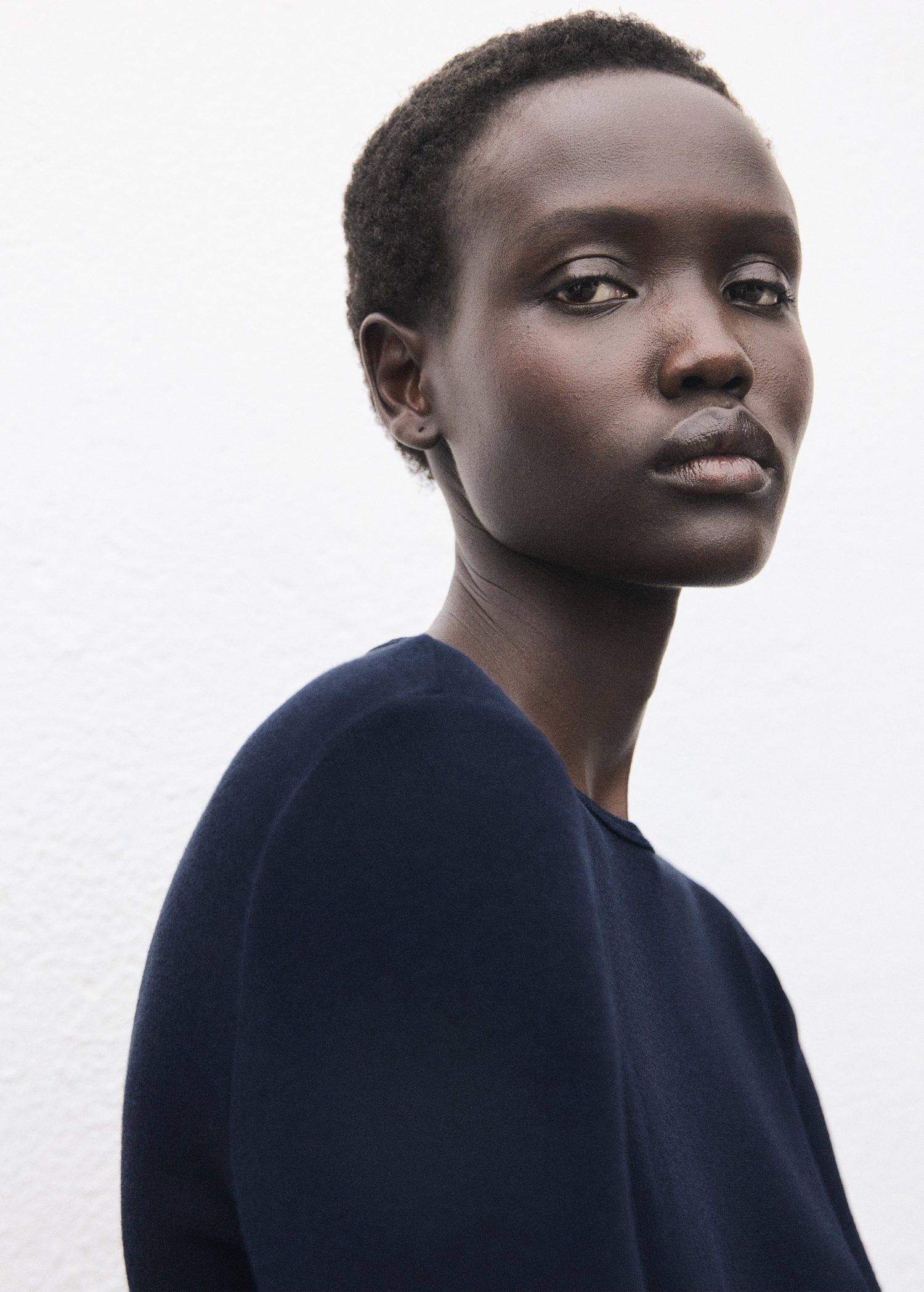 Ribbed long-sleeved t-shirt