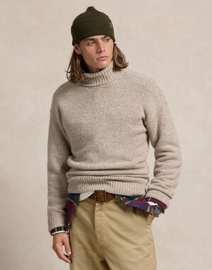 Wool-Blend Turtleneck Sweater