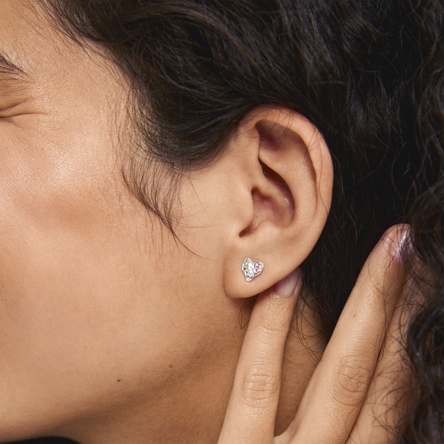 RYAN heart earrings silver-plated