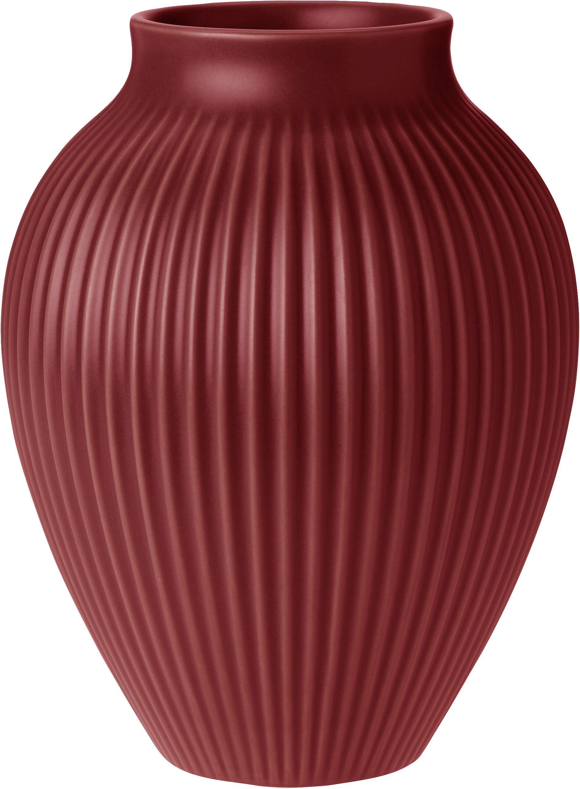 Knabstrup vas H 20 cm ripple soft cherry red