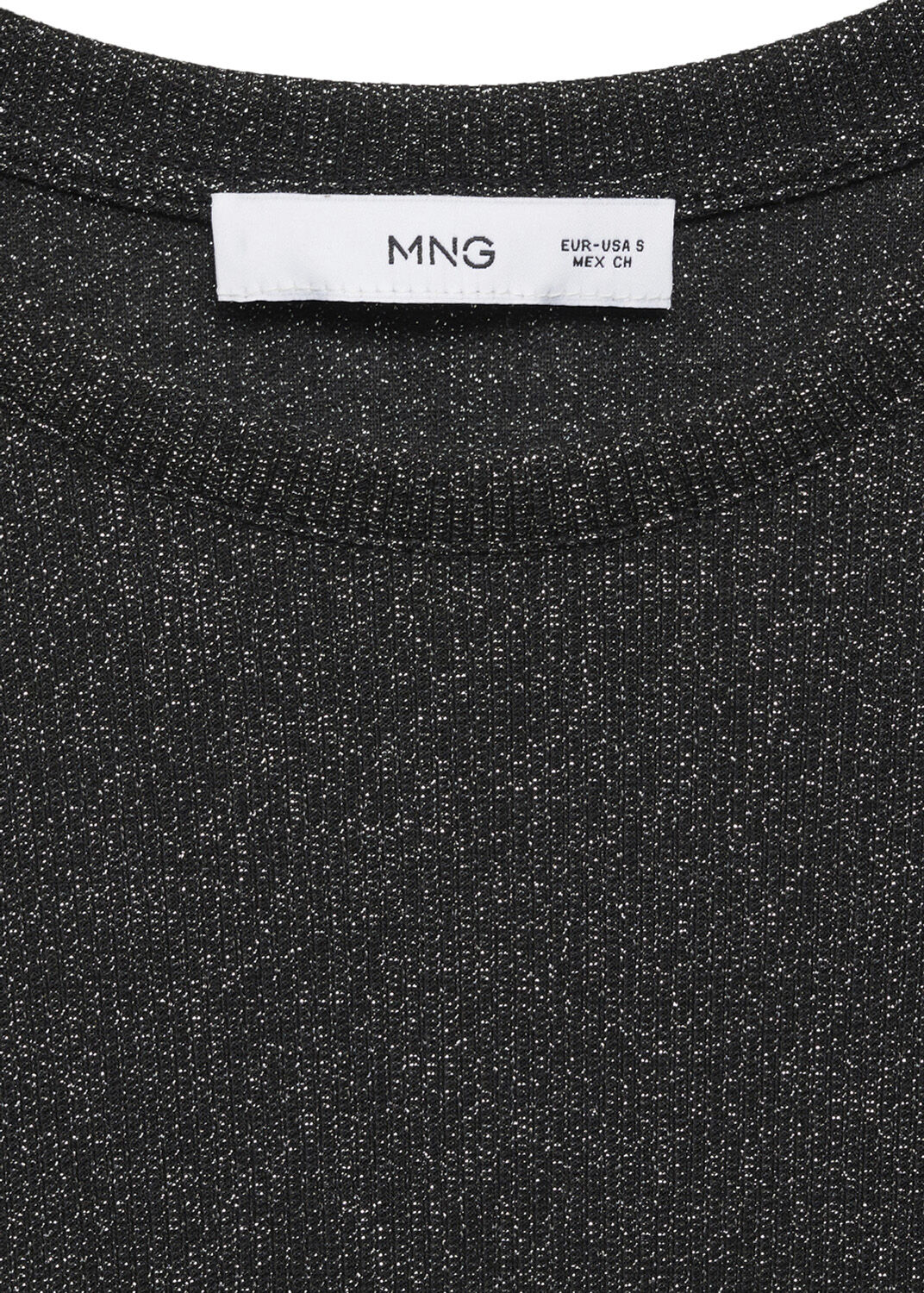 Long-sleeved lurex t-shirt