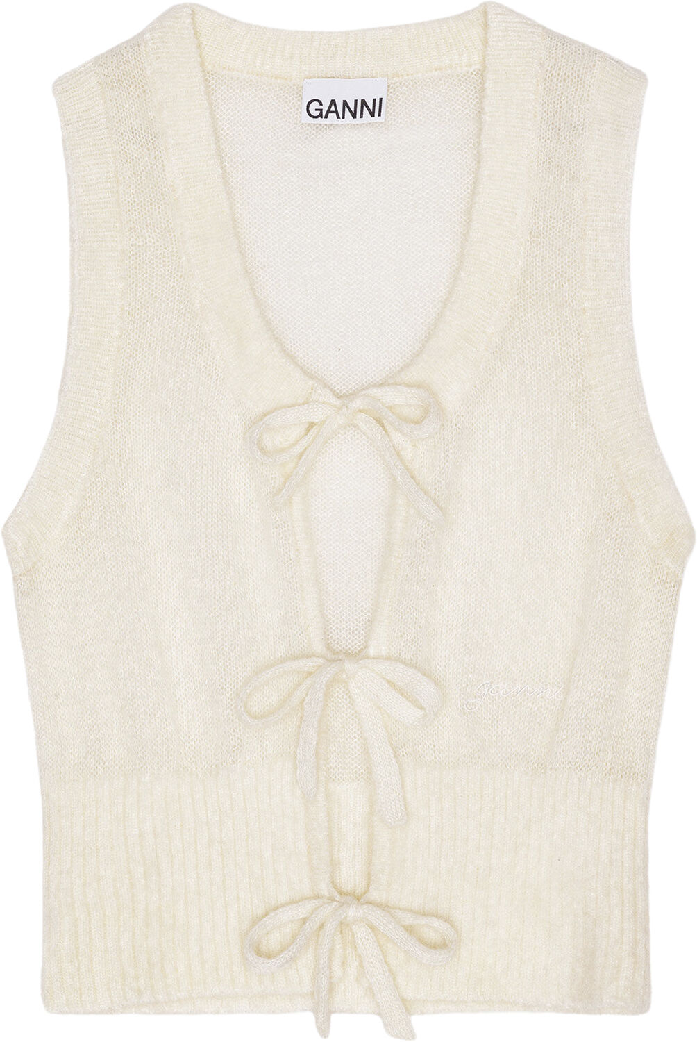 Light Mohair Tie String Vest