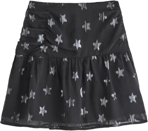 Lett skjørt i chiffong med stjerner