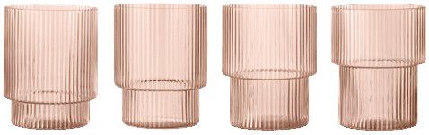 Ripple Glasses - Set of 4 - Blush