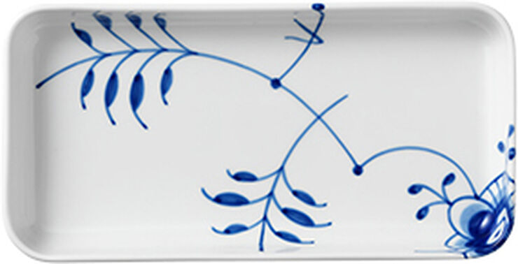 Blue Fluted Mega fat rektangulärt 24 cm