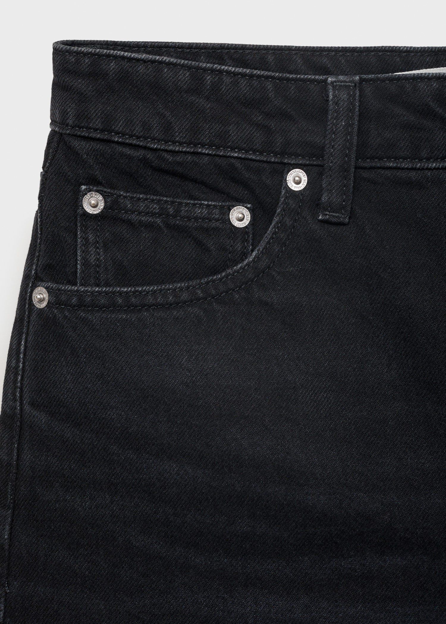 Denim shorts with frayed hem