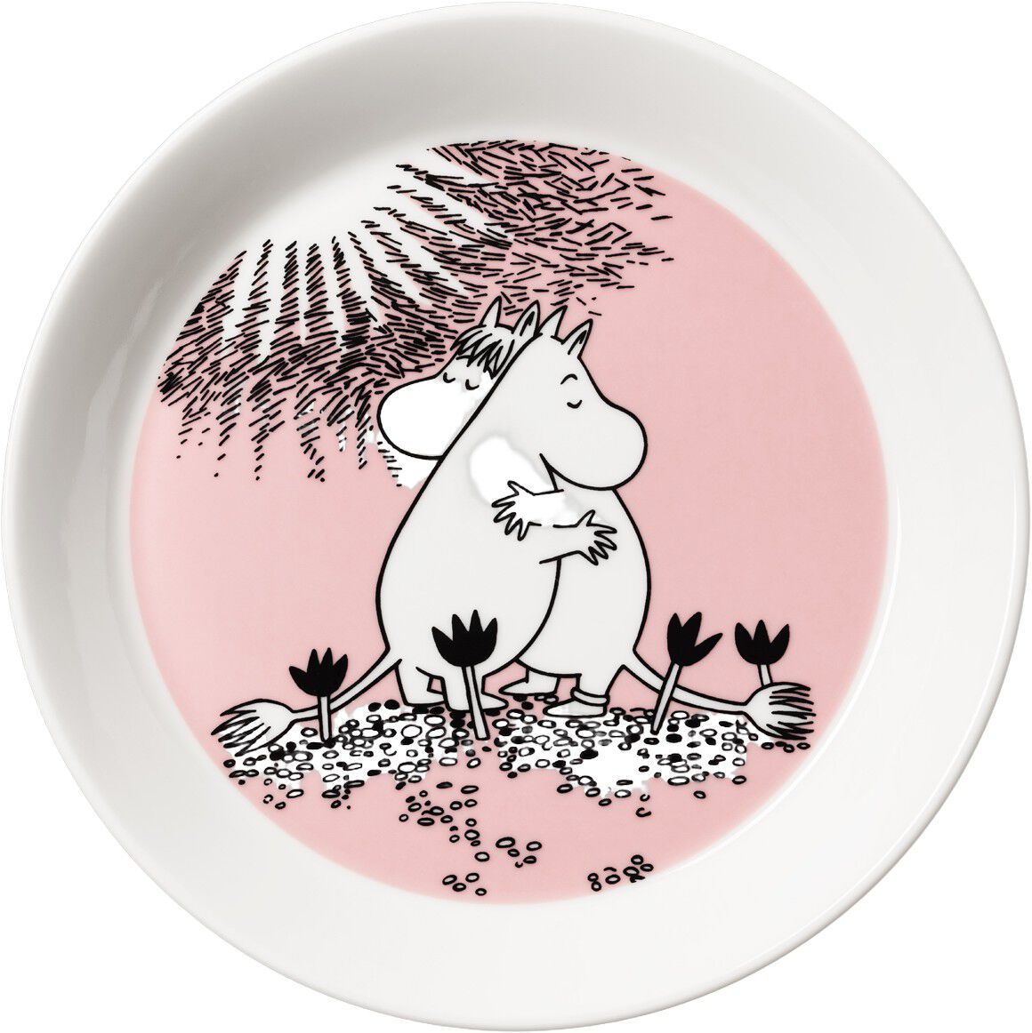 Moomin set mug & plate Love