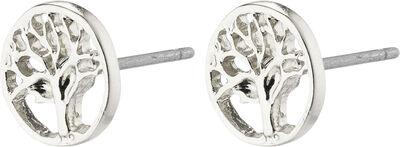 IBEN recycled tree-of-life ørestikker silver-plated
