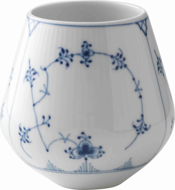 Blue Fluted Plain vas 12 cm
