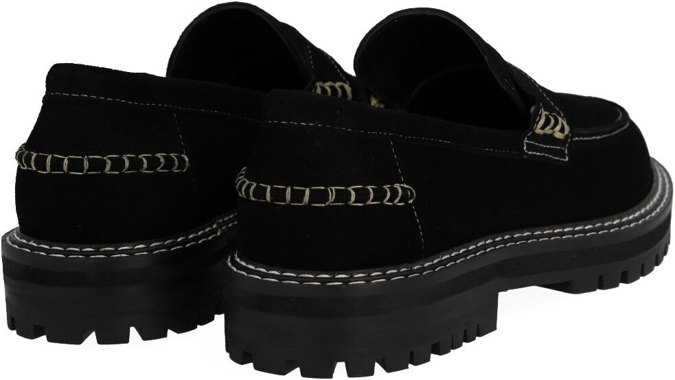Penny loafer med kontraststikninger