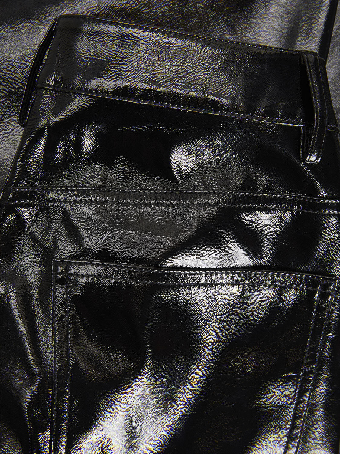 JXKENYA HW STRAIGHT FAUX LEAT PANTS