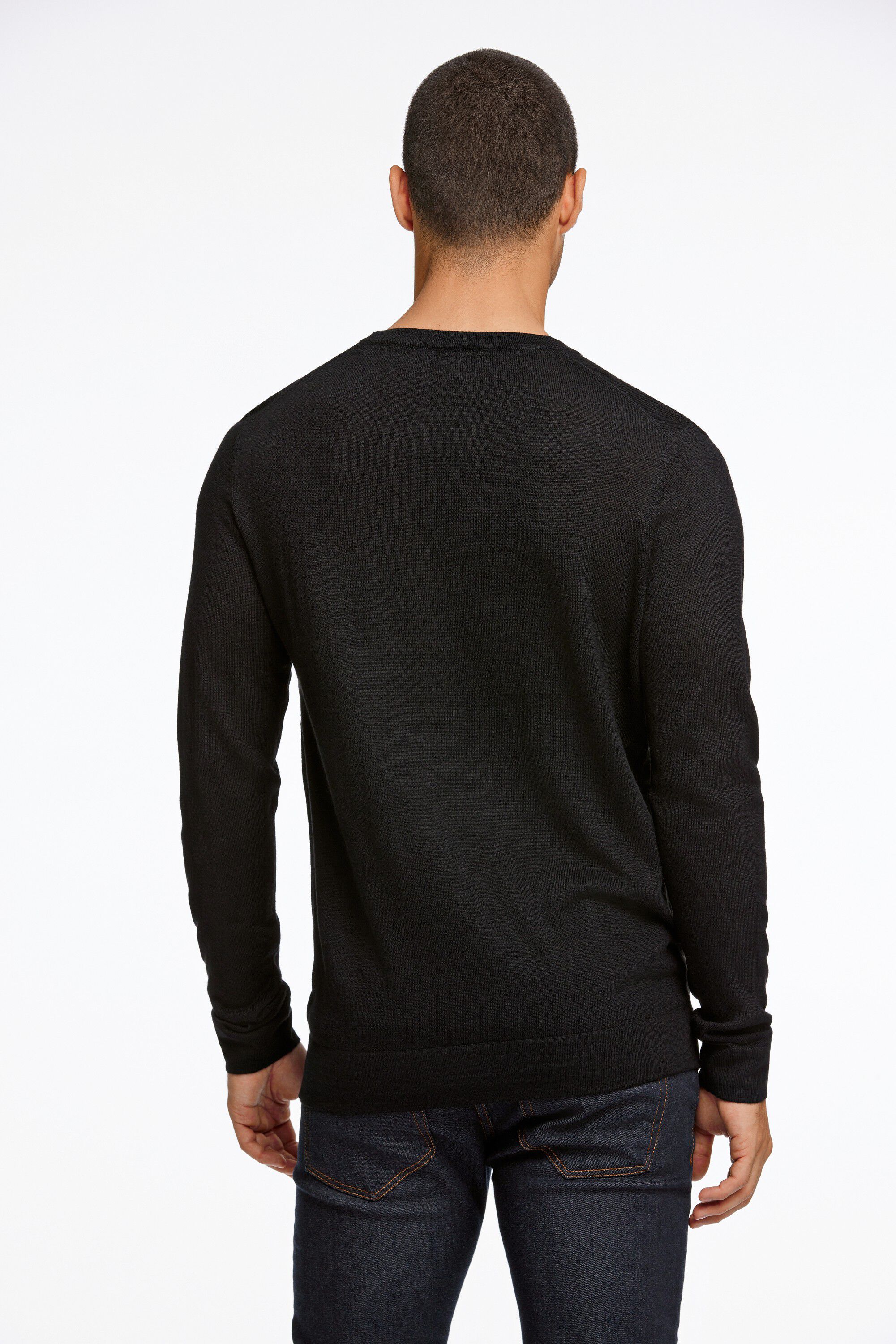 Merino strik med rund hals