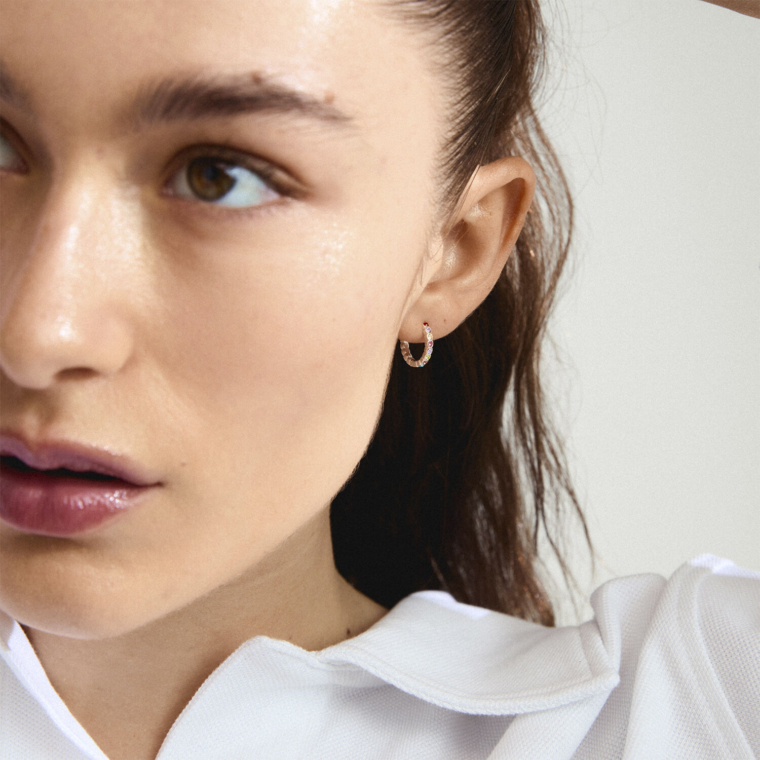 KLEOPRATRA hoop &oslash;reringe s&oslash;lvbelagt