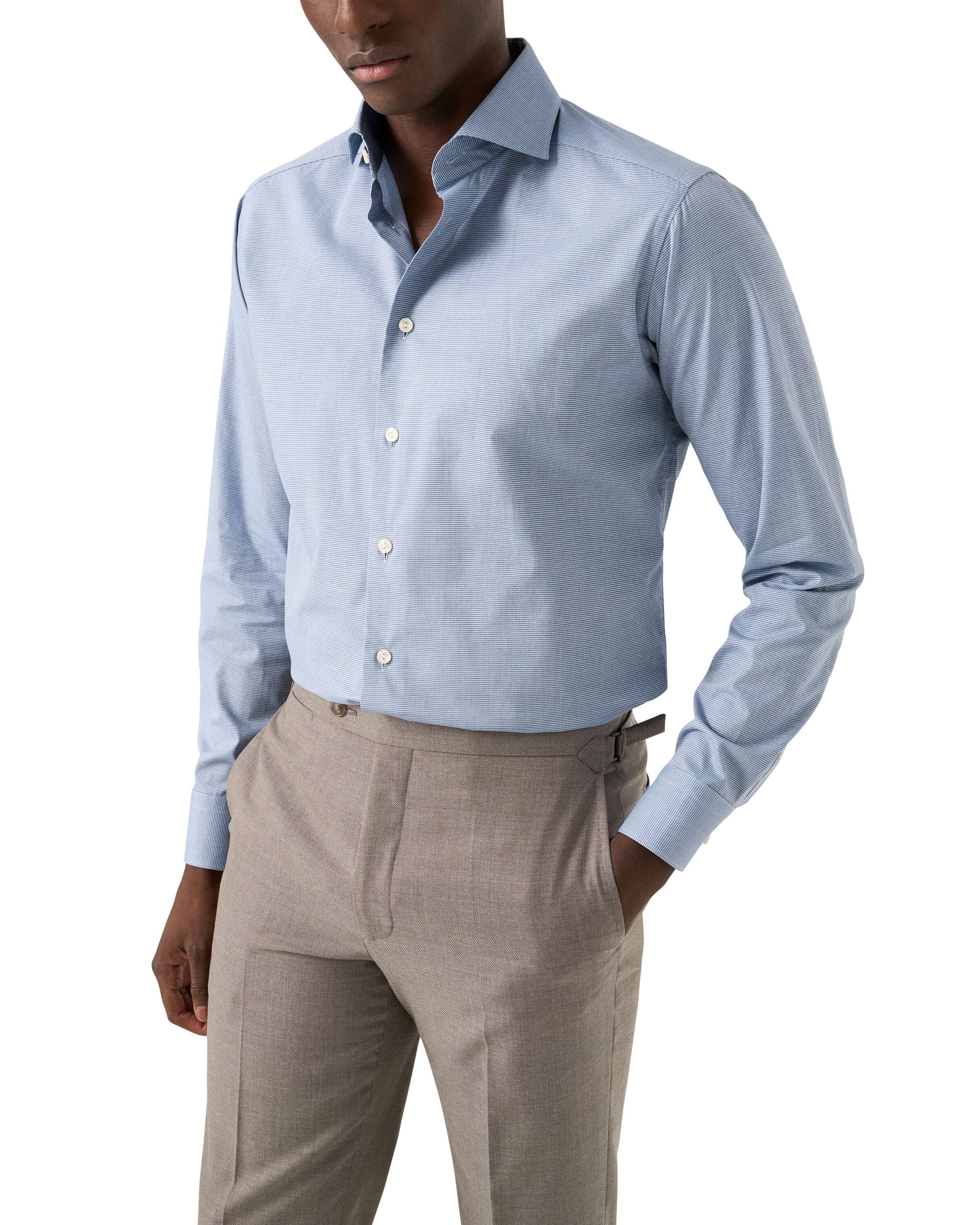 Contemporary Fit Micro Check Twill Shirt