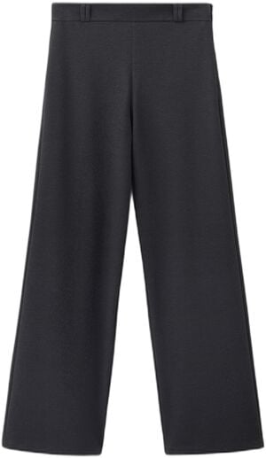 Straight-leg fine-knit trousers