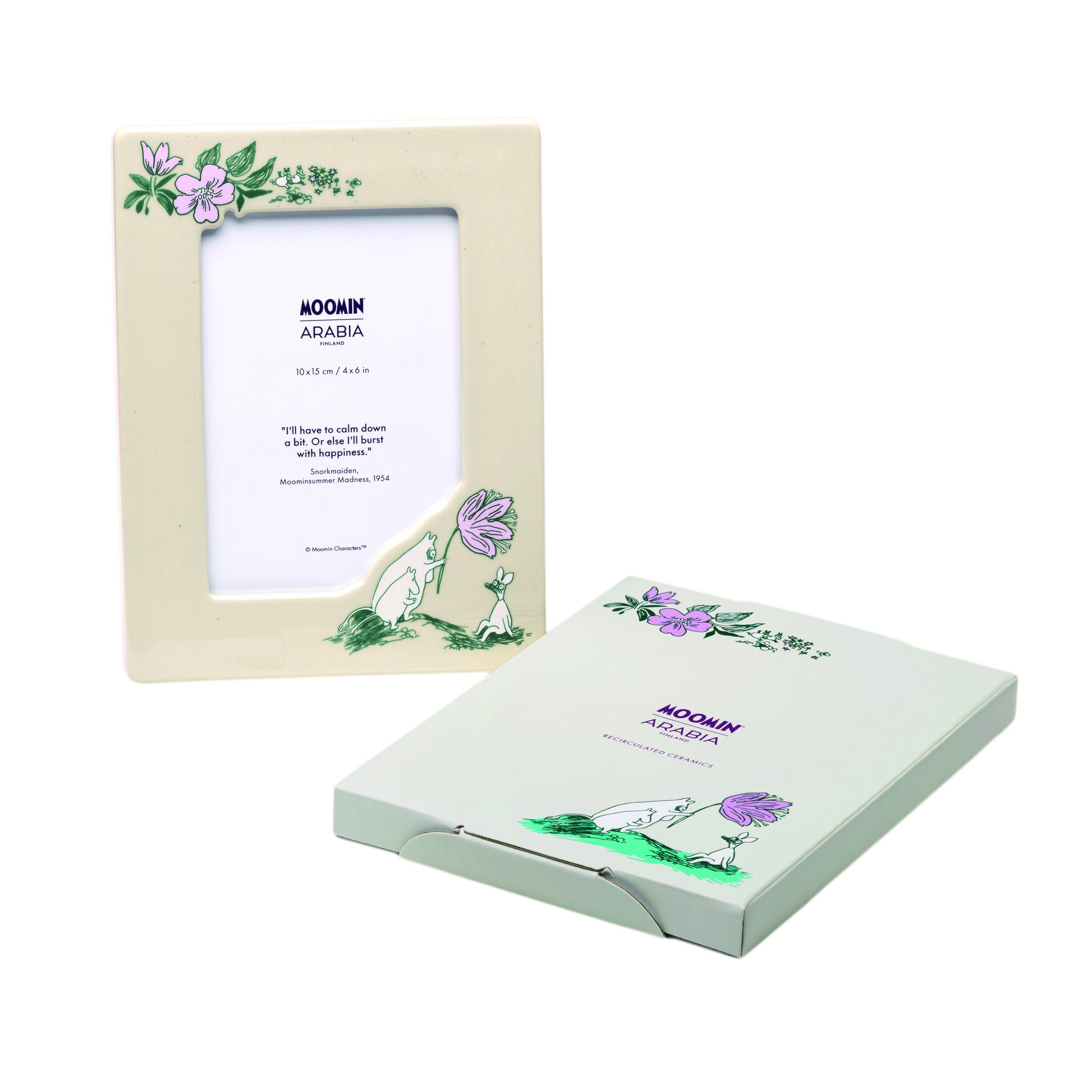 Moomin Arabia 10x15cm billedramme Vildblomst Genanvendt Interi&oslash;r