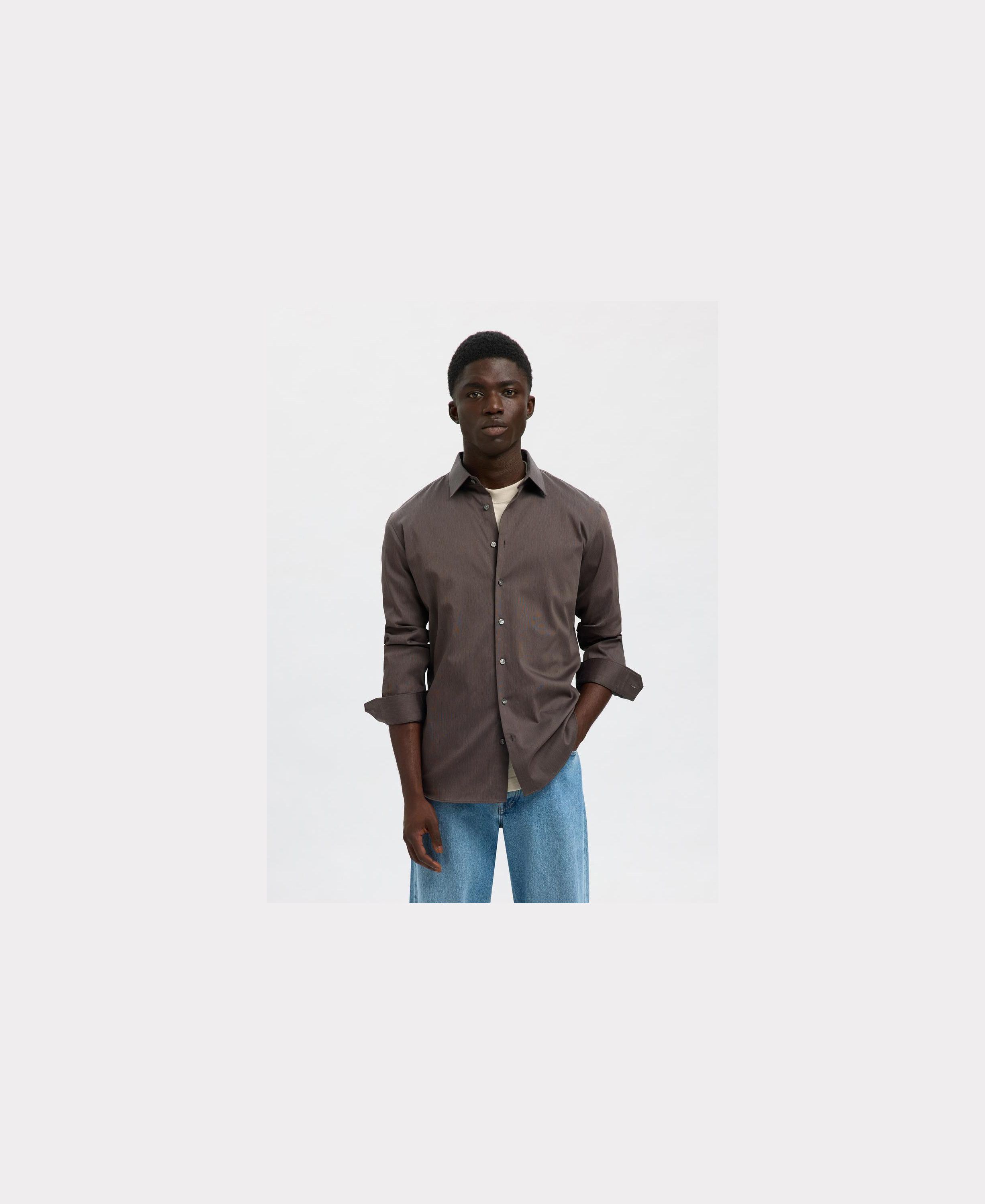 Slhslim-Performance skjorta Ls Noos