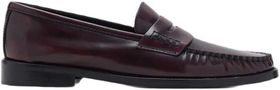 Gathered leather moccasin