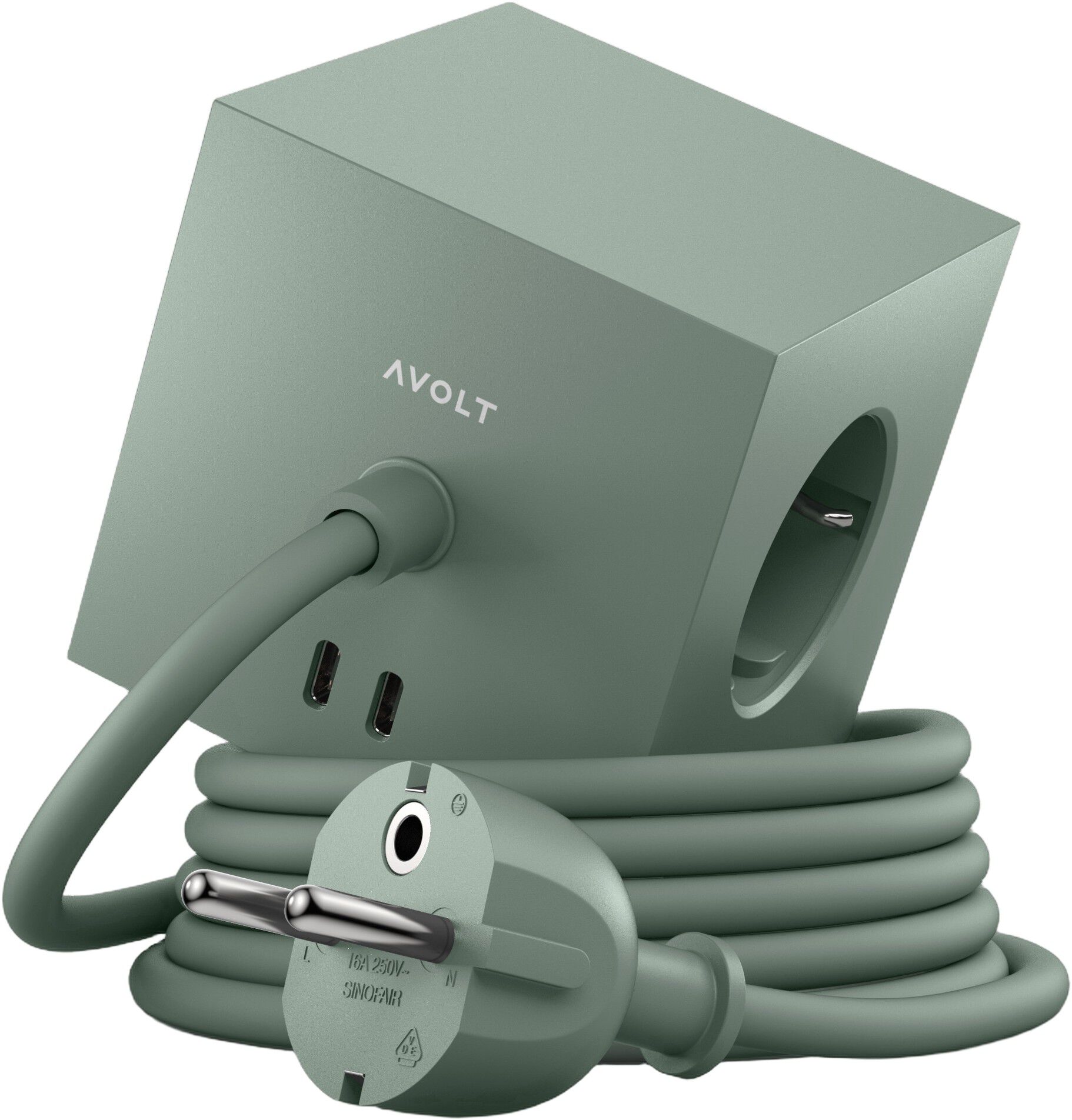 Square 1 - USB-C - 1,8m F EU - Oak Green