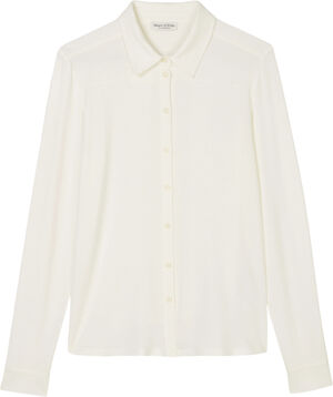Jersey-blouse, long sleeve, collar,