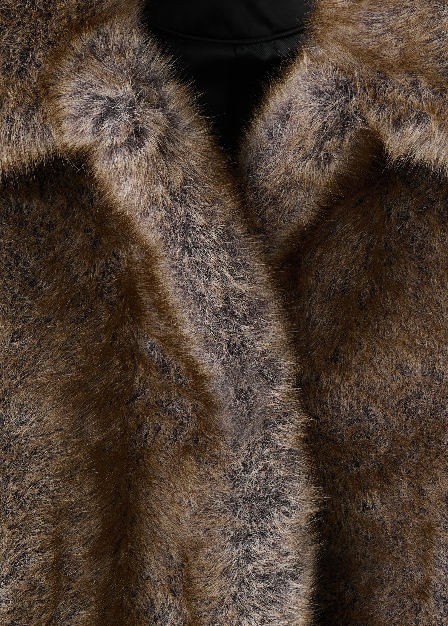 Faux fur effect cropped jacket