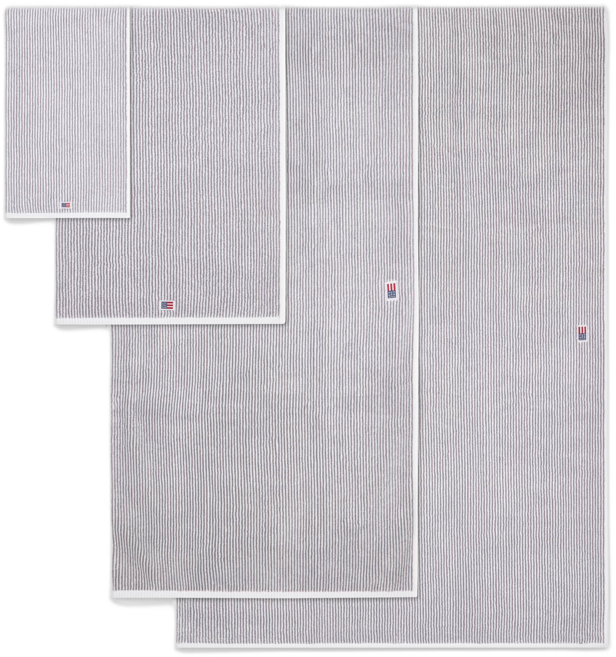 Original Towel White/Gray Striped