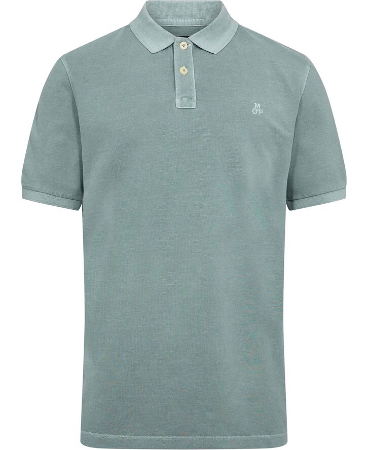 Poloshirt, short sleeve, rib detail