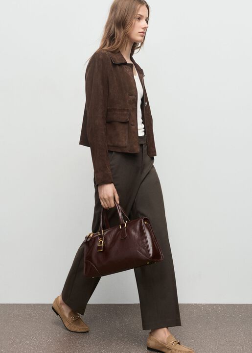 Mid-rise cropped straight-leg trous