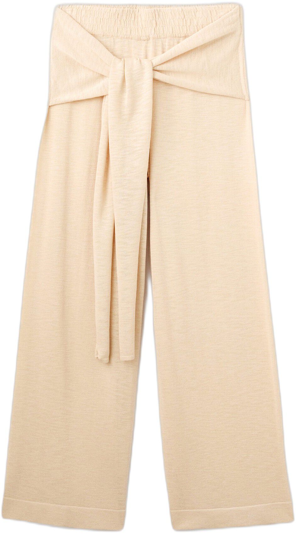 Fine knit trousers with knot detail