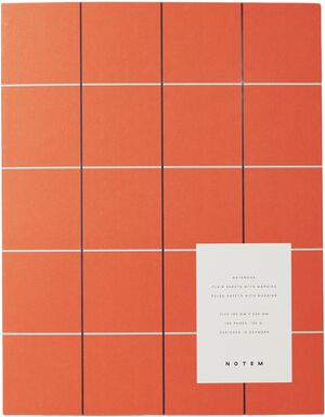 UMA Flat Lay Notebook - Large, Orange check