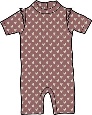 Swimjumpsuit Frills Printed