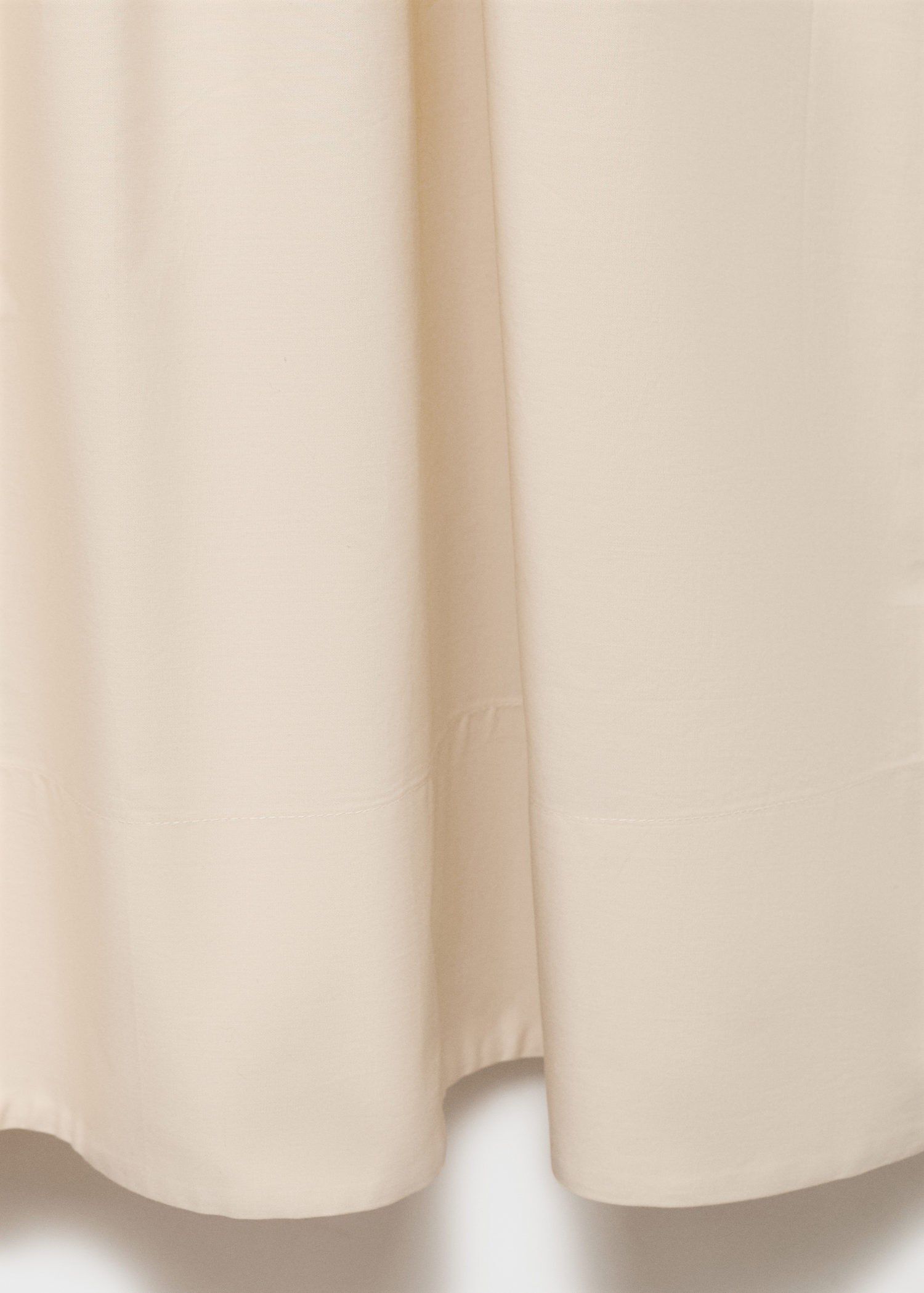 Flared dress in combined fabric