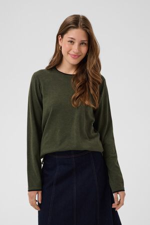 MilaSZ LS Contrast Pullover