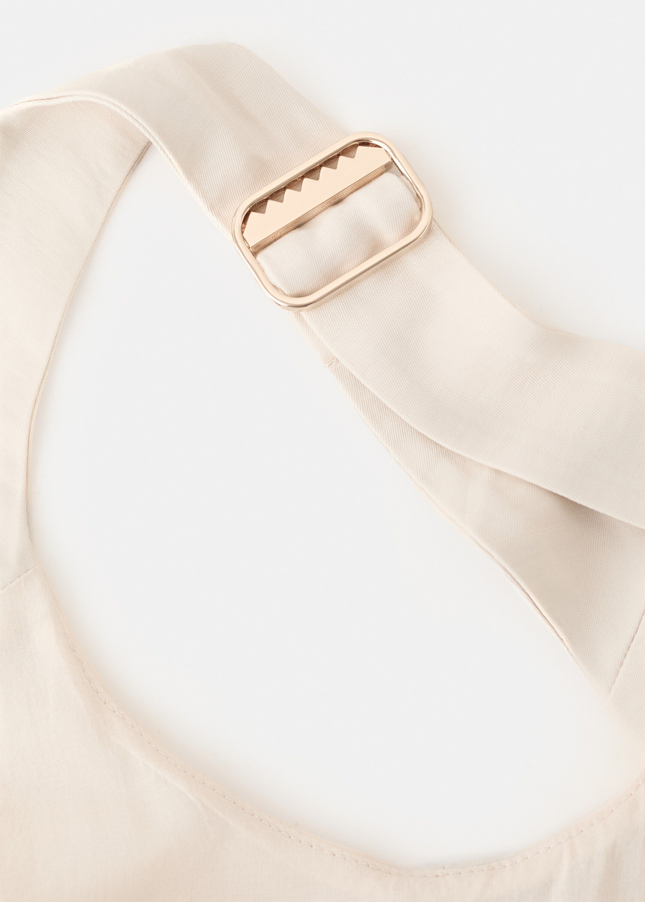 Halter jumpsuit with contrasting de