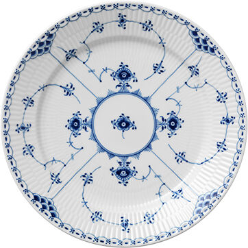 Blue Fluted Half Lace 27 cm tallrik