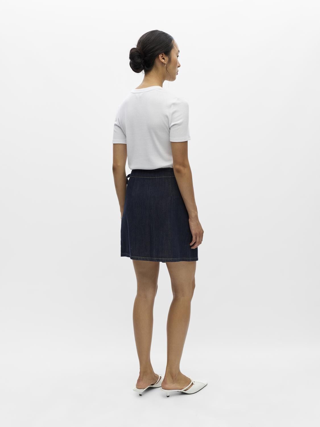 Objrosie Mw Denim Short Wrap Skirt Noos