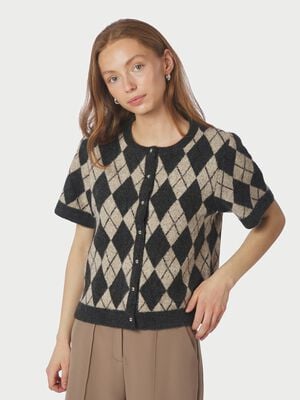 Allestar Check Knit Cardigan