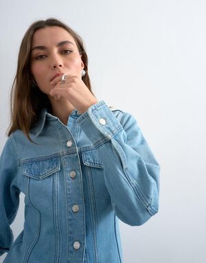 TSEDDY DENIM LS SHIRT DNM