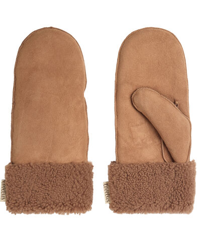 BELUKTA - MITTENS - SHEEP SUEDE WITH CURLY SHEARLING AROUND