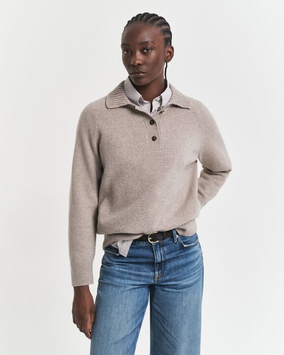 WOOL KNIT RUGGER