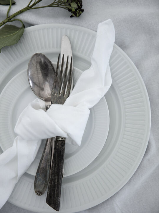 "Tøyserviett 45 x 45 cm Hvit 100% ny bomull"