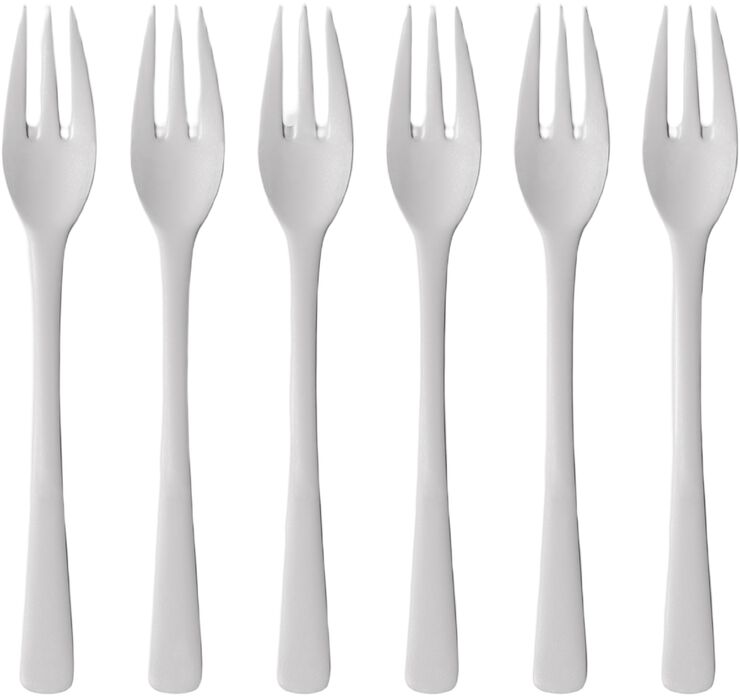Tårtgaffel Steel Line 16 cm 6 st Blankt stål