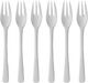 Tårtgaffel Steel Line 16 cm 6 st Blankt stål